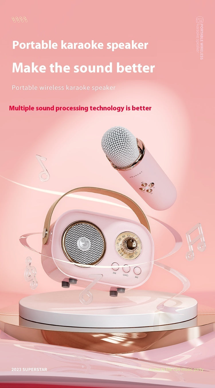 Portable Mini Karaoke Machine Bluetooth Speaker