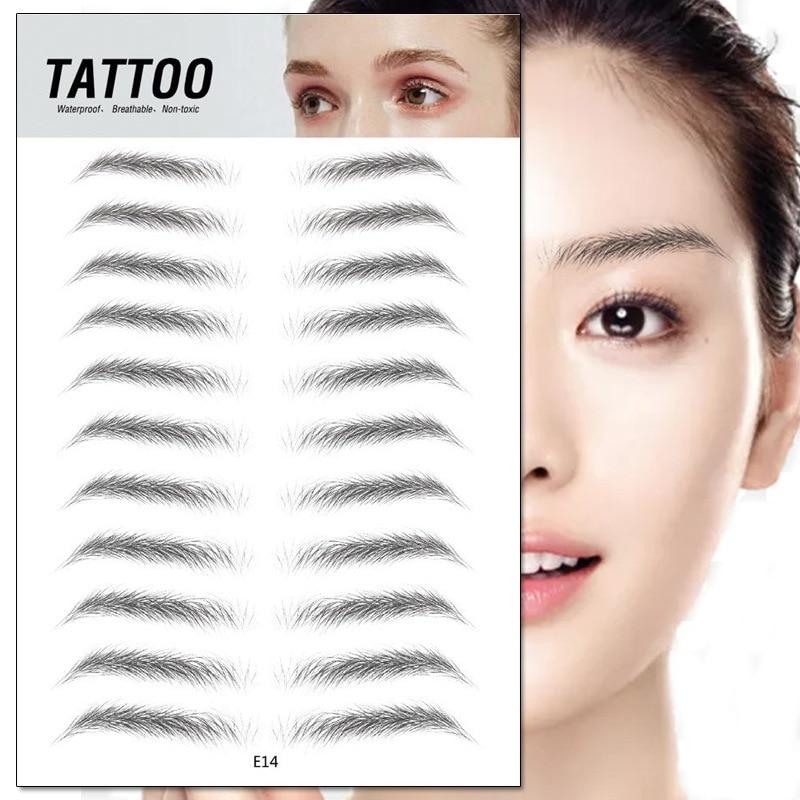 4D Waterproof Fake Eyebrow Tattoo Sticker